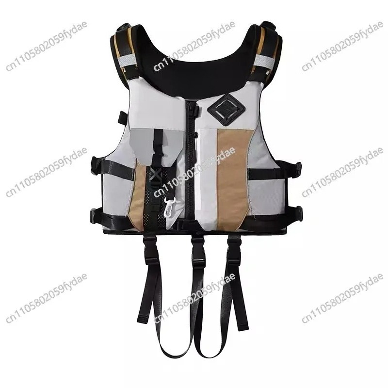 Fishing Vest - 多機能ライフスーツ 大人用マルチストラップ大型浮力付き海釣りベスト