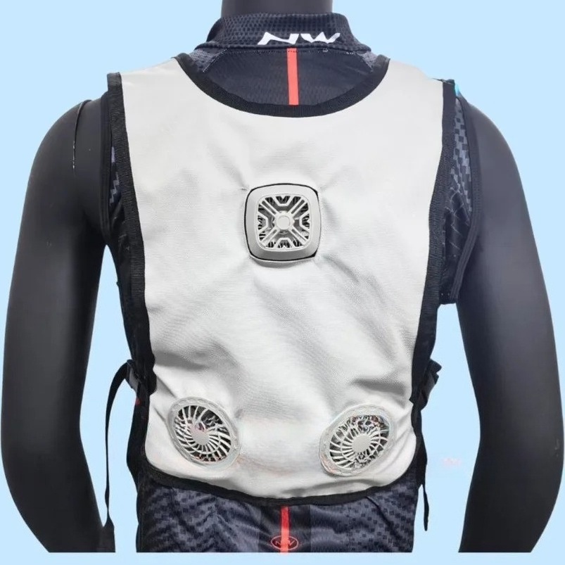 Fishing Vest - 夏用防護服冷却熱中症ベスト半導体冷却アウトドアサイクリング登山釣り熱中症