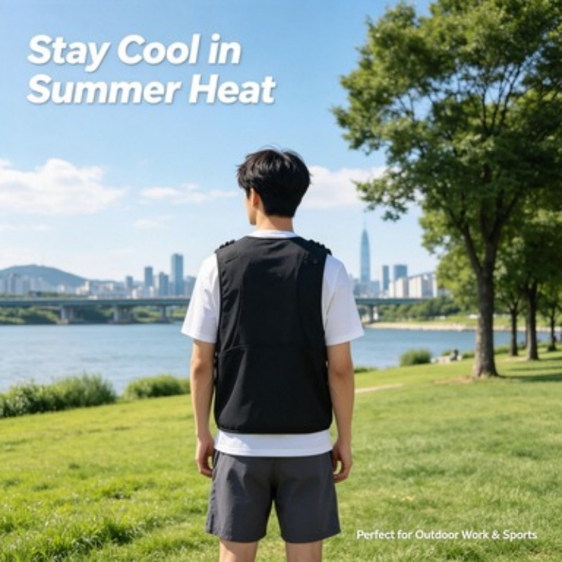 Fishing Vest - 水冷ベスト ショルダーストラップ メッシュ冷却ベスト サイド開口部付き アウトドアスポーツ キャンプ
