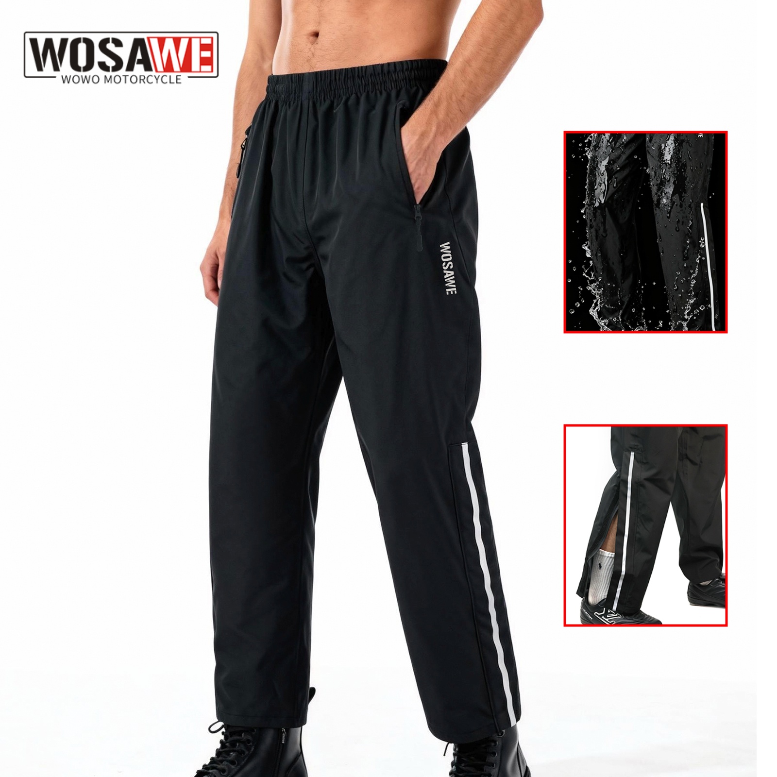 Fishing Pants Waterproof - WOSAWE オートバイ バイク用 防水シングルパンツ 男女兼用 ライディング