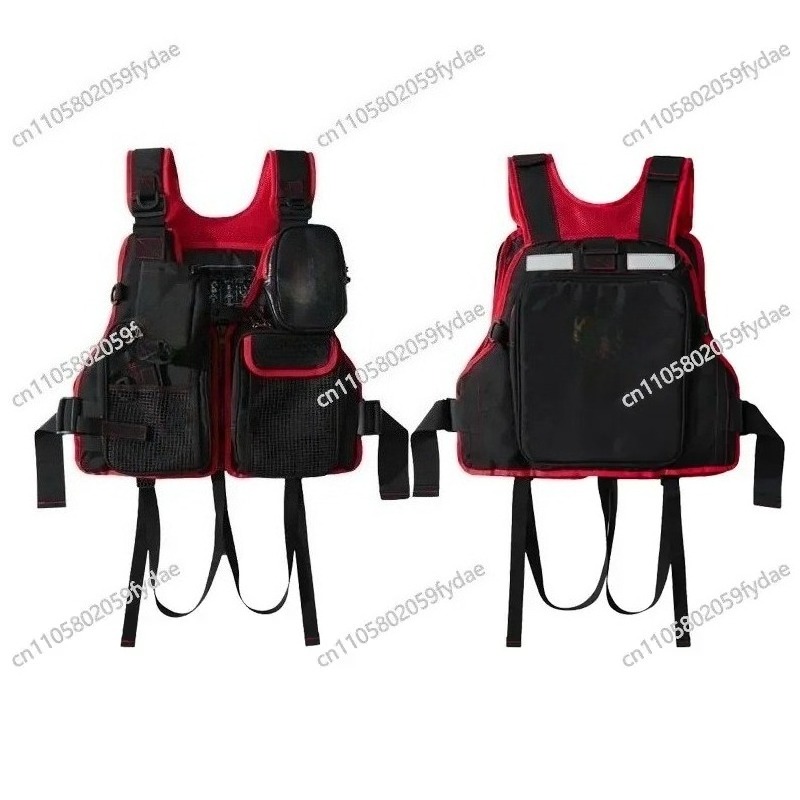 多機能ライフスーツ 大人用マルチストラップ大型浮力付き海釣り - Fishing Vest のレビューと価格