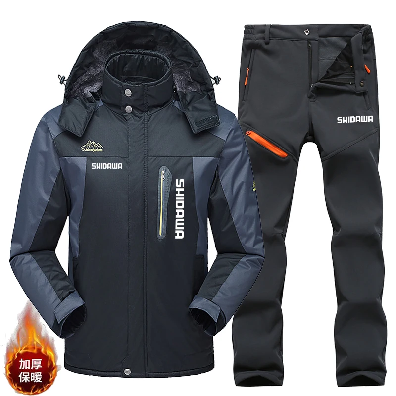 新しい冬のメンズ釣りセット屋外プラスベルベット厚く暖かい防水 - Fishing Pants Waterproof のレビューと価格