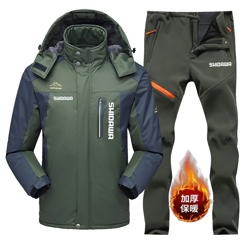 新しい冬のメンズ釣りセット屋外プラスベルベット厚く暖かい防水 - Fishing Pants Waterproof のレビューと価格