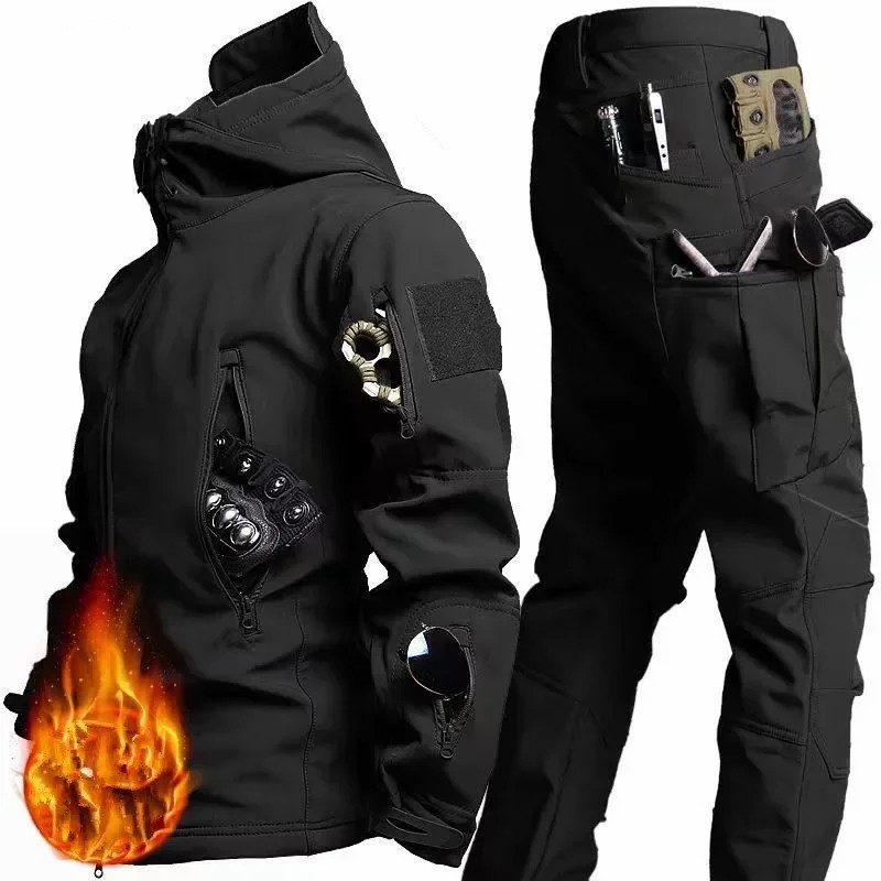 メンズ秋冬フリースジャケット、タクティカル防水スーツ、アウト - Fishing Jacket Waterproof のレビューと価格