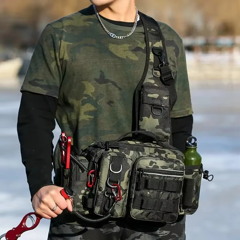 アウトドア戦術キャンプクライミングウエストスリングバッグクロ - Fishing Backpack のレビューと価格
