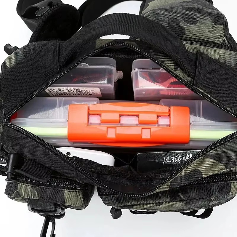 アウトドア戦術キャンプクライミングウエストスリングバッグクロ - Fishing Backpack のレビューと価格