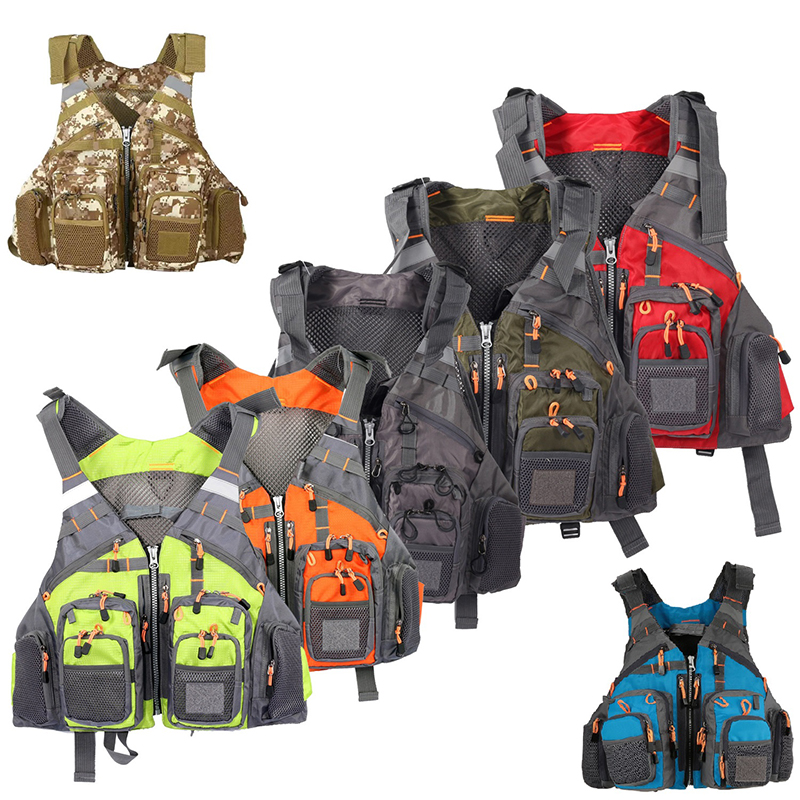 釣り用スーツ ボートベスト コート 釣り機能付き マルチポケ - Fishing Vest のレビューと価格